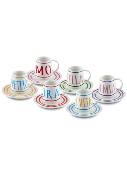 THE MİA Ti Amo Türk Kahvesi Fincan Takımı 6 Kişilik