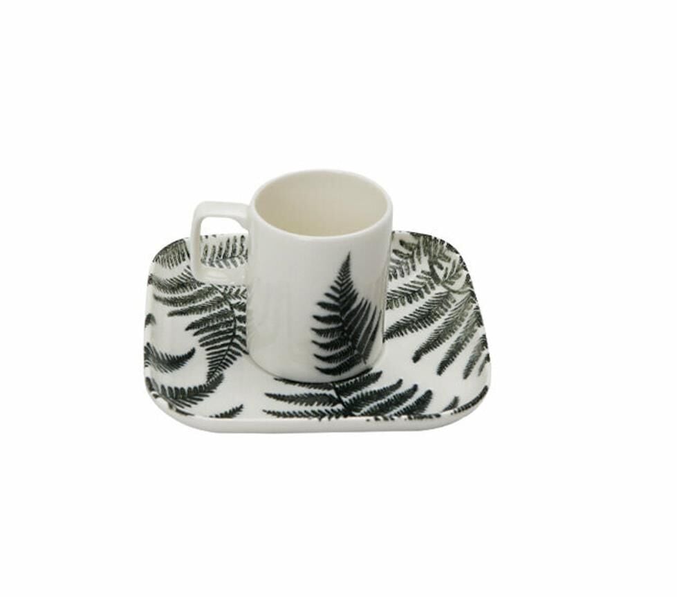 Porland Botanical Tabaklı 6 lı  Kahve Fincanı 85cc 04ALM005374