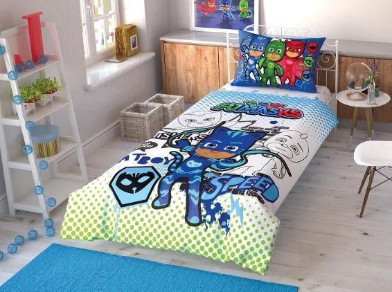 Taç PJ Masks Çek Canlandır Tek Kişilik Nevresim Takımı