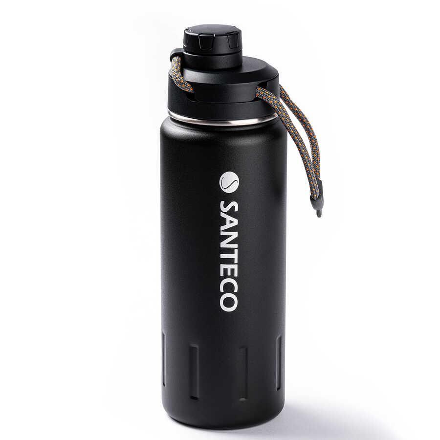 TANTİTONİ SİYAH ÇİFT KATMANLI PASLANMAZ ÇELİK TERMOS 710ML