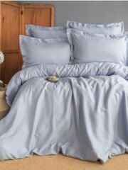 Apricitas Home Ellie Blue Çift Kişilik %100 Bambu Pamuk Saten Nevresim Takımı AP53T20211148