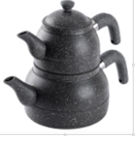 TANTİTONİ HERCUL GRİ GARANİT ORTA BOY ÇAYDANLIK TAKIMI 800/1600 ML