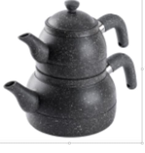 TANTİTONİ HERCUL GRİ GARANİT ORTA BOY ÇAYDANLIK TAKIMI 800/1600 ML