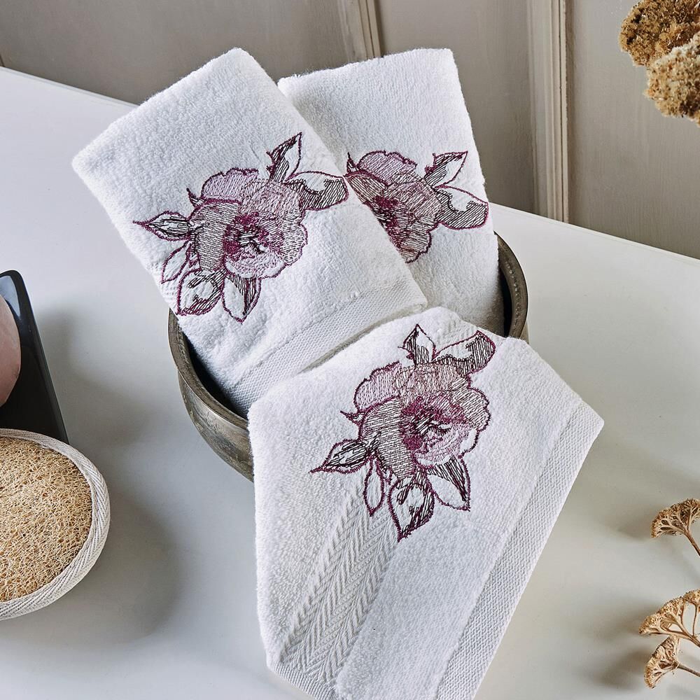 Evdema Fiorella 3' Lü El Havlusu Set Kırık Beyaz MC061388