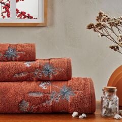 Evdema Petra 3' Lü Havlu Seti Kiremit MC062088