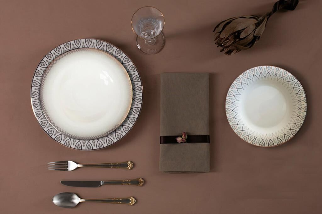 Porland Sweet Romantıc 60 Parça 12 Kişilik Yemek Takımı 04ALM004323