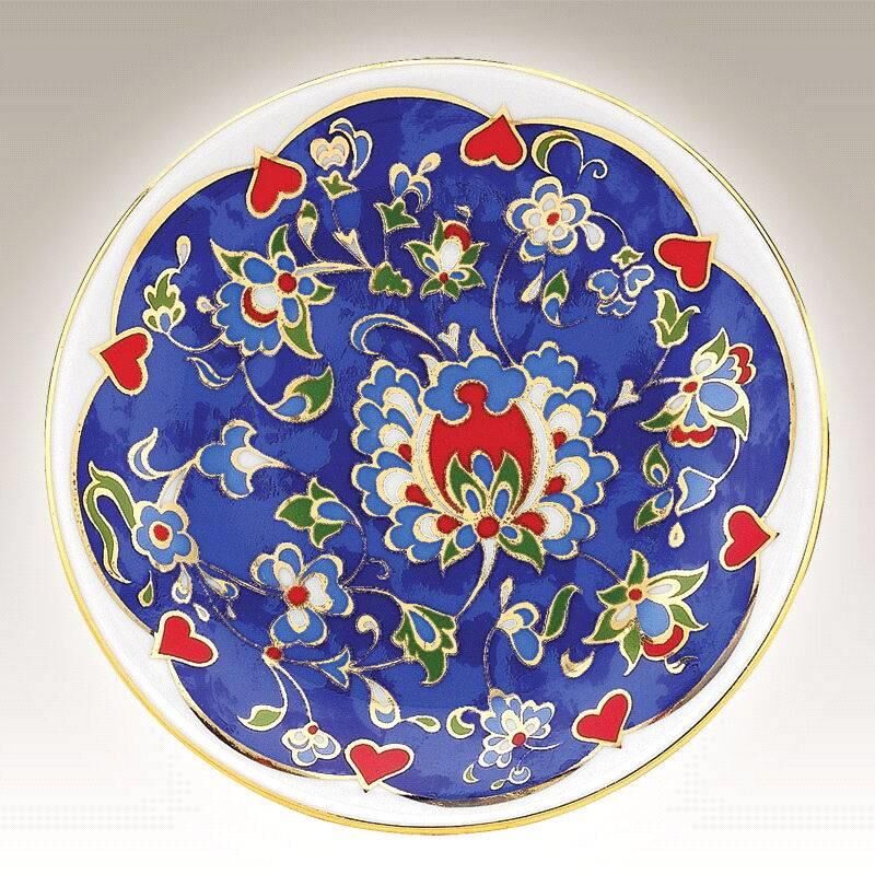 Kütahya Porselen 10 cm El Dekoru Tabak Dekor No 013884