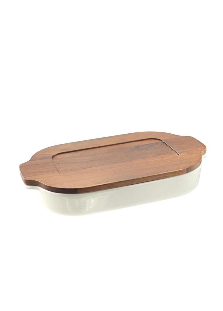 The Mia Woody Kapaklı fırın kabı 36*22 cm