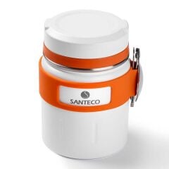 TANTİTONİ BEYAZ ÇİFT KATMANLI PASL. ÇELİK KAŞIKLI YEMEK TERMOSU 500ML