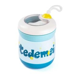 TANTİTONİ TEDEMEI MAVİ PASLANMAZ ÇELİK KAŞIKLI YEMEK TAŞIMA KABI 450 ML