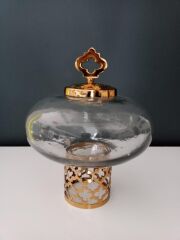 Evdema Gold Lotus Kapaklı Küp 28*23,5 cm
