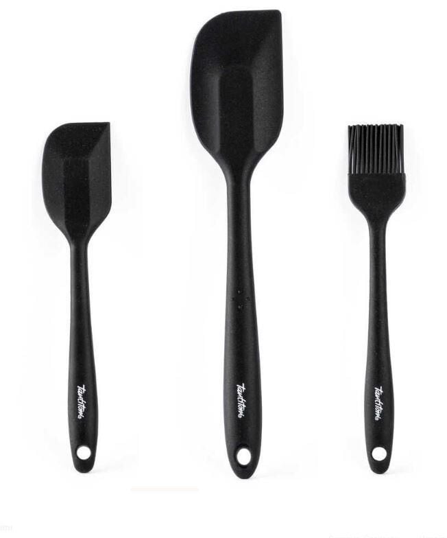TANTİTONİ FÜME RENKLİ 3 LÜ SİLİKON SPATULA VE FIRÇA SETİ