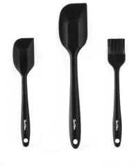 TANTİTONİ FÜME RENKLİ 3 LÜ SİLİKON SPATULA VE FIRÇA SETİ