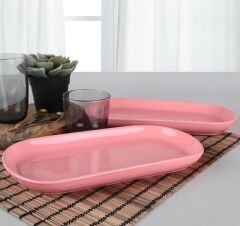 Keramika Noyan 30 cm Kayık Tabak Pembe 550 A