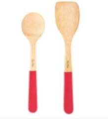TANTİTONİ BAMBU KIRMIZI KAŞIK VE SPATULA SETİ