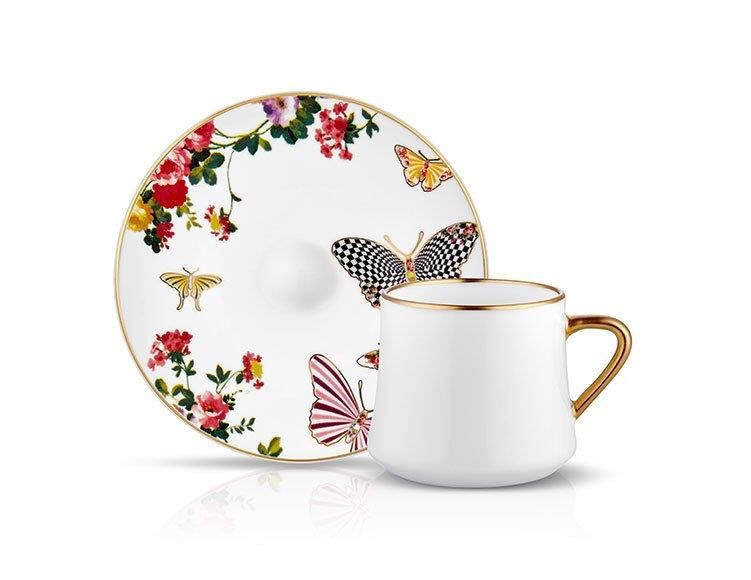 Koleksiyon Sufi Çay Fincan Seti 6lı Marıposa