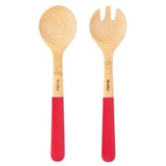 TANTİTONİ BAMBU KIRMIZI İKİLİ SALATA KARIŞTIRMA SETİ