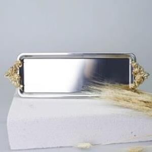 SELİM DEKOR ROSE METAL DİKDÖRTGEN TEPSİ