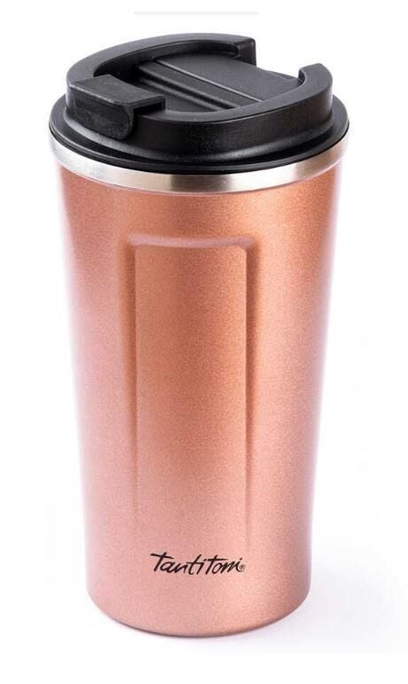 TANTİTONİ PEMBE COFFEEYAZILI PASLANMAZ ÇELİK TERMOS BARDAK 500ML