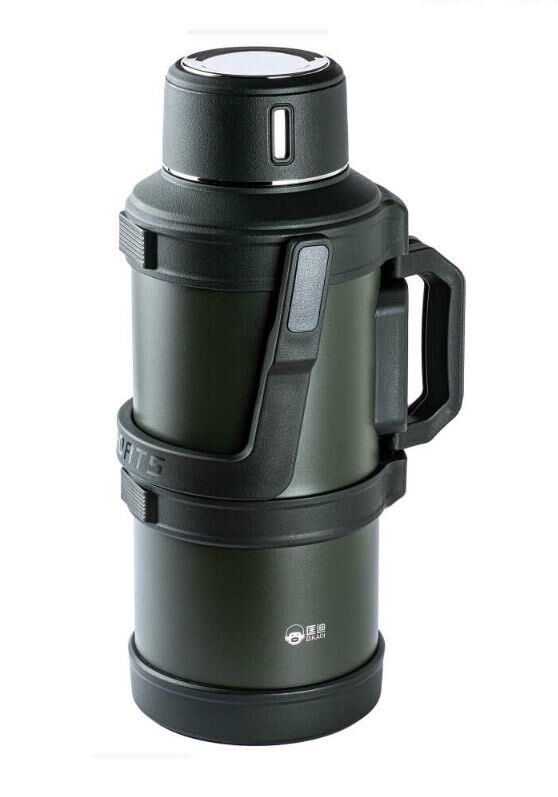 TANTİTONİ OKADI OUTDOOR YEŞİL KULPLU PASLNMZ  ÇELİK TERMOS 5 LT