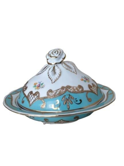 Kütahya Porselen Sultan Şekerlik 20 cm Dekor No:3860 Turkuaz