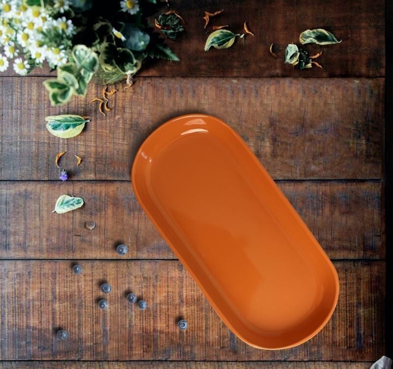 Keramika Noyan 16 cm K.Sarı Kayık Tabak Dekorsuz