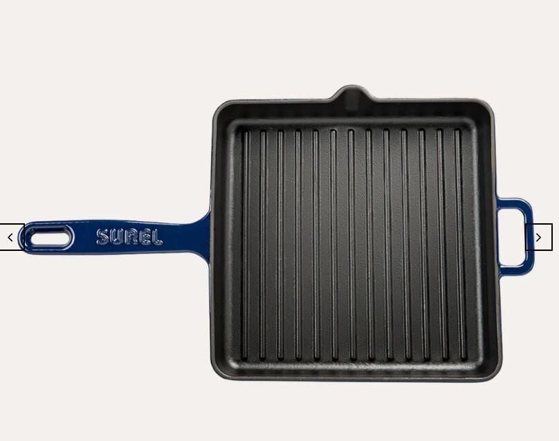 SÜREL DÖKÜM 25 CM KARE IZGARA TAVA KOYU MAVİ