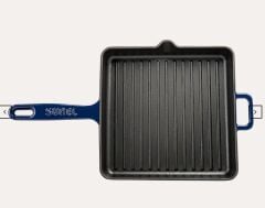 SÜREL DÖKÜM 25 CM KARE IZGARA TAVA KOYU MAVİ