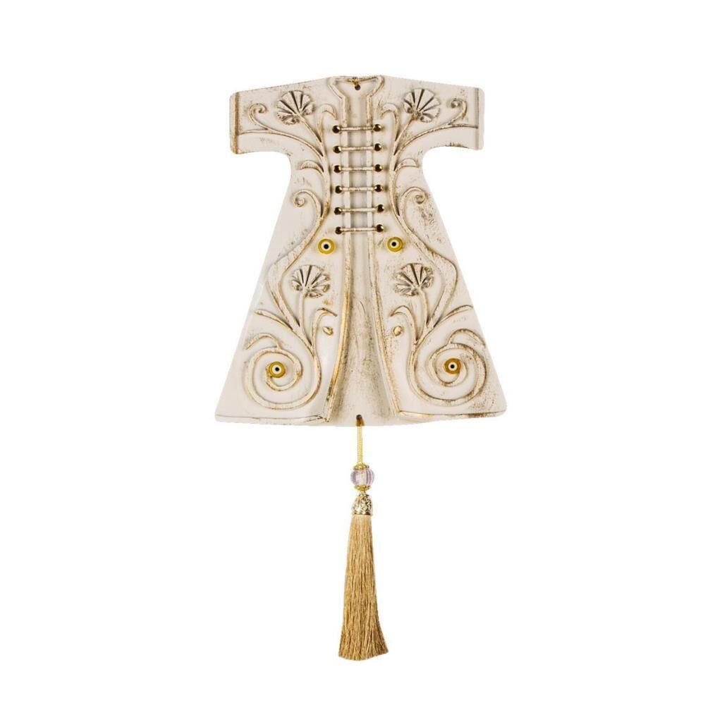 DECORİUM Kaftan Nazarlık Krem Altın 21 cm