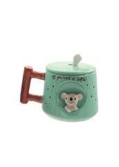The Mia Koala Kapaklı ve Kaşıklı Kupa 370 ml