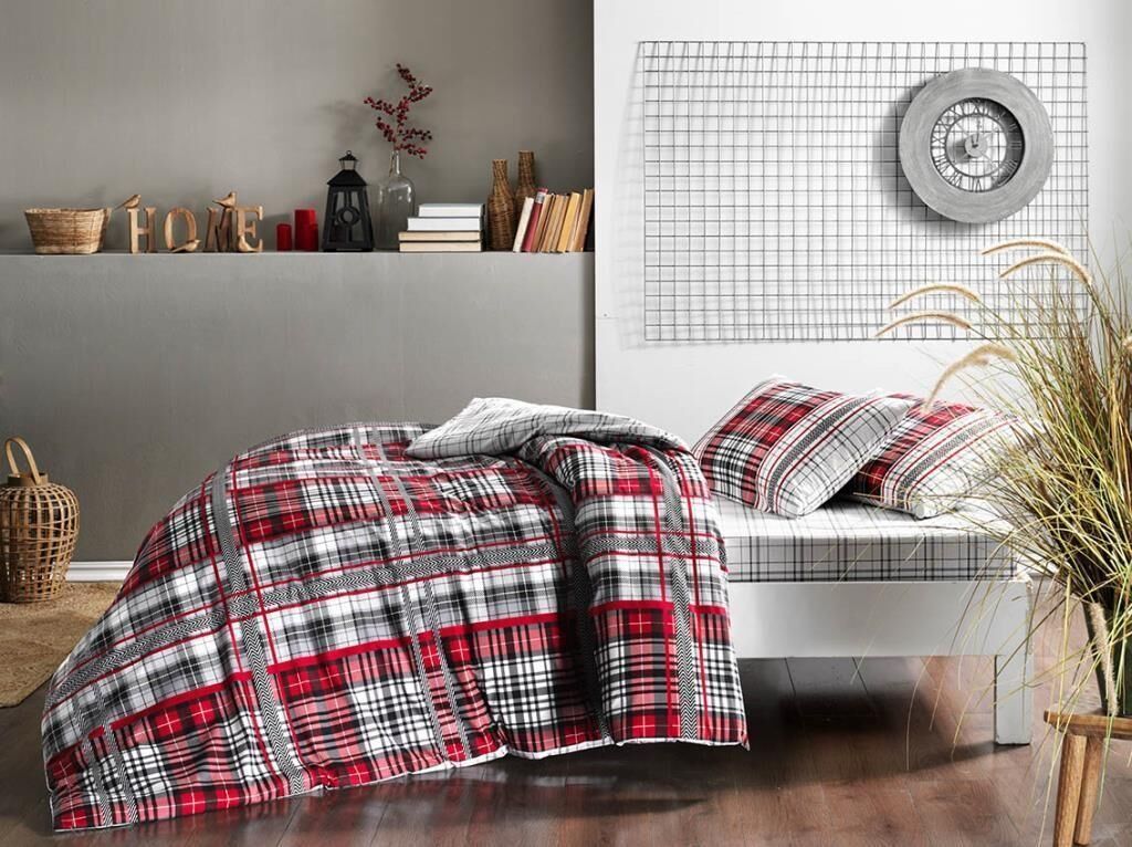 Taç Ranforce Çift Kişilik Nevresim Takımı Blair Kırmızı