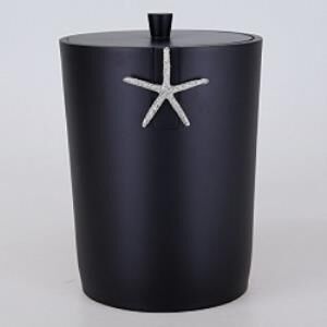 Selim Dekor Ocean Banyo Seti Siyah Gümüş