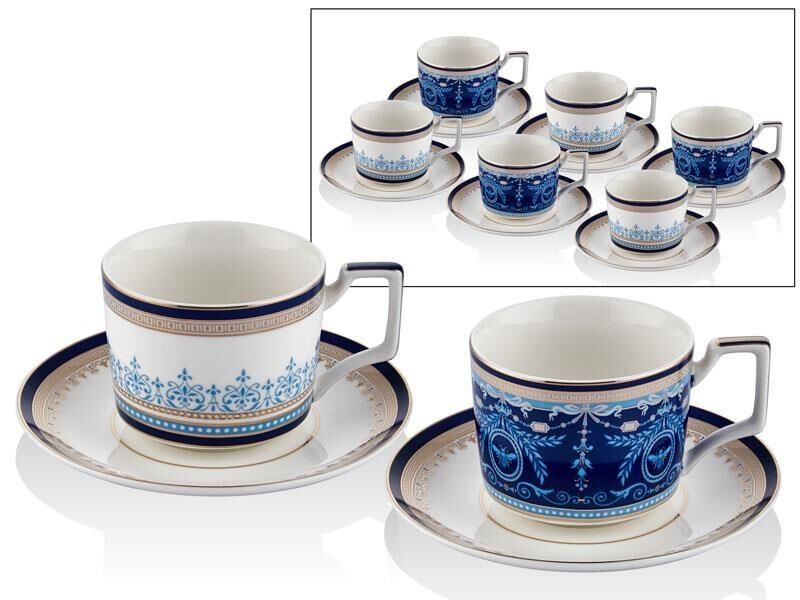 LAMEDORE BLUE BANUBE 6LI ÇAY FİNCANI SETİ 15X6,5CM