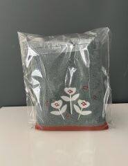 APRİCİTAS 50X90 TURKUAZ ÇİÇEKLİ HAVLU