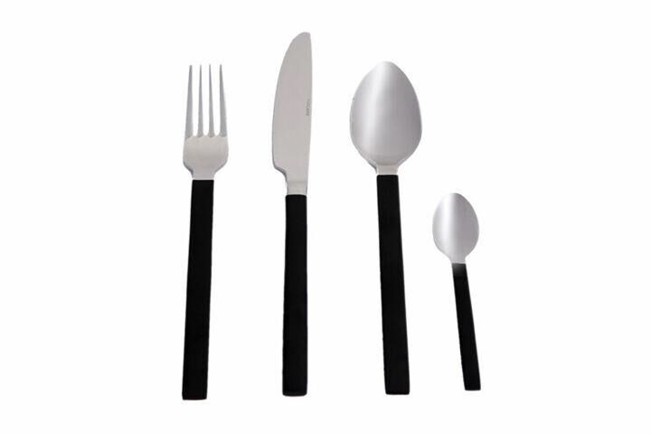 Porland Belen Siyah Çatak Kaşık Bıçak Takımı 24 Parça 04FST002164