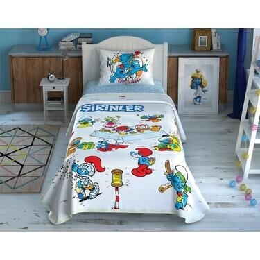 Taç Şirinler Party Tek Kişilik Lisanslı Pike Takımı