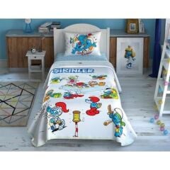 Taç Şirinler Party Tek Kişilik Lisanslı Pike Takımı