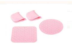 TANTİTONİ SİLİKON AÇIK PEMBE 4 PARÇA NİHALE TUTAMAÇ SETİ