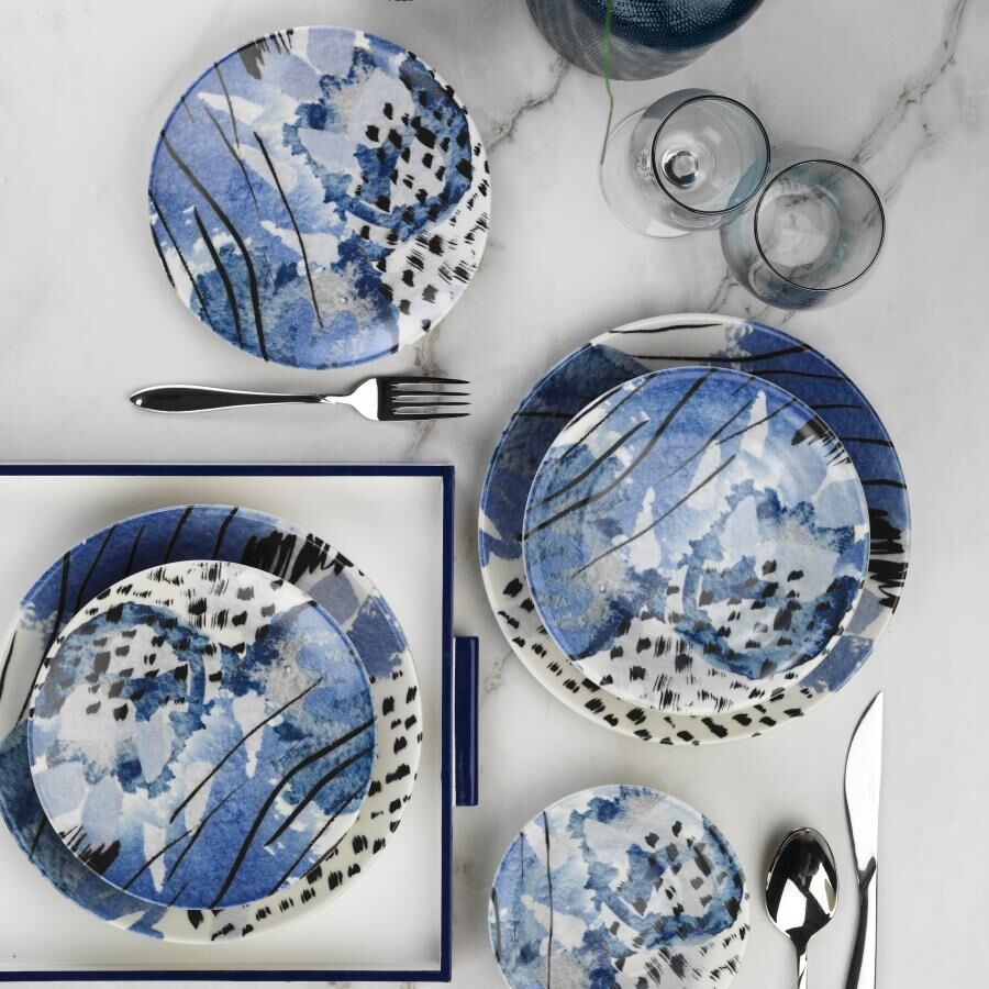 Kütahya Porselen Nanocerm 24 Parça 880M254 Desen Yemek Seti Mat