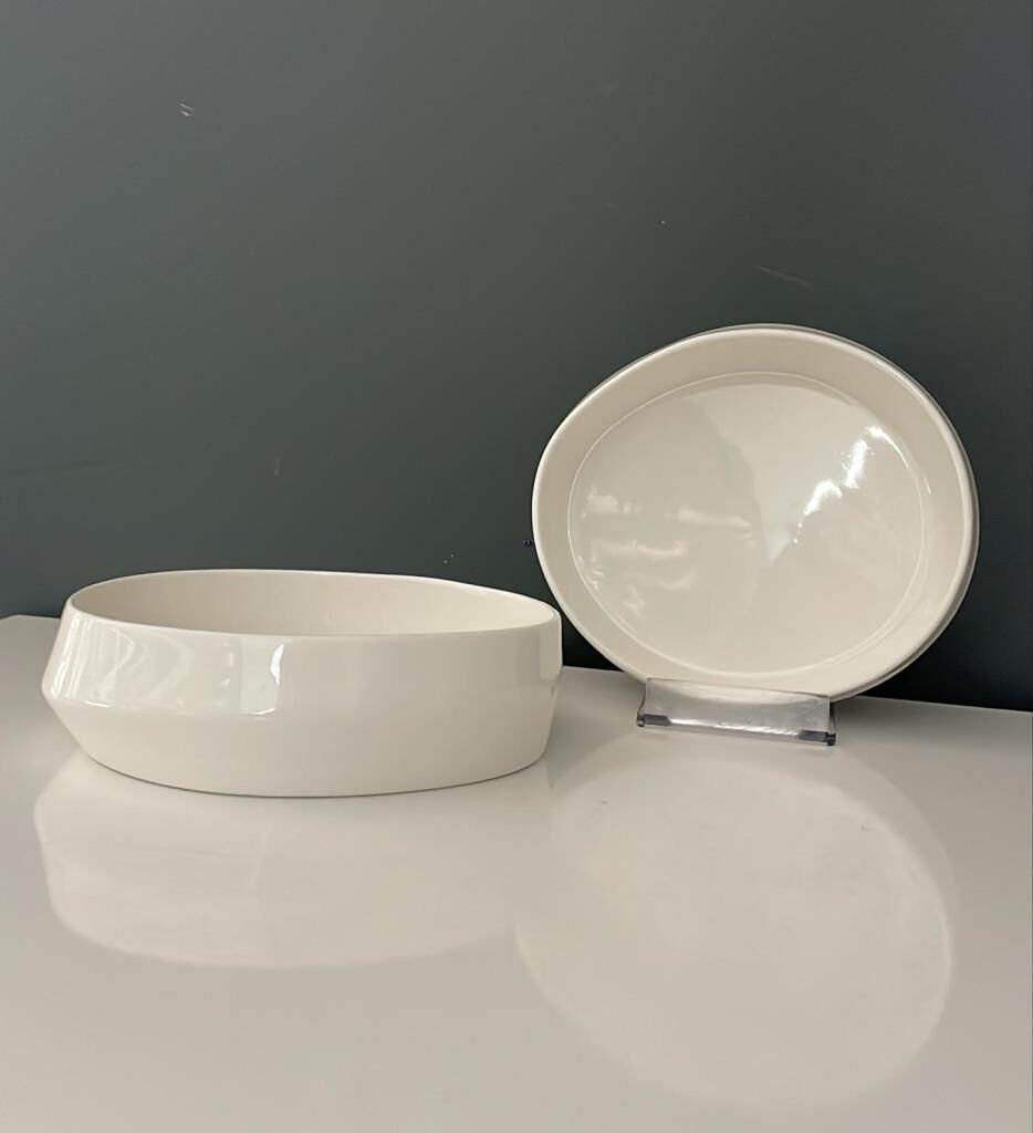 TANTİTONİ SPACE BEYAZ PORSELEN 2 Lİ KASE SETİ 16,2 CM