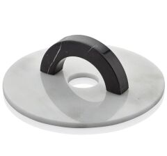 SETABIANCA EVZA YUVARLAK SUNUM TAB. BEYAZ 8*8*27 CM