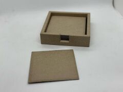 SETAIANCA LUXE FAUX VEGAN DERİ BARDAK ALTLIĞI 6 LI 25*14*7 CM