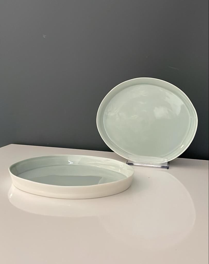 TANTİTONİ SPACE MAVİ PORSELEN 2 Lİ PASTA TABAĞI SETİ 16,8 CM