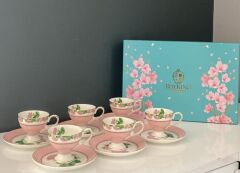ROYKING PEMBE 6 LI KAHVE FİNCAN TAKIMI MİX 90 CC
