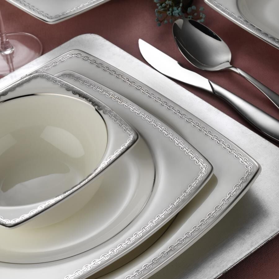 Kütahya Porselen Bone Mare 62 Parça 1064920 Desen Yemek Takımı