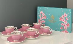 ROYKING AÇIK PEMBE 6 LI KAHVE FİNCANI MİX 90 CC