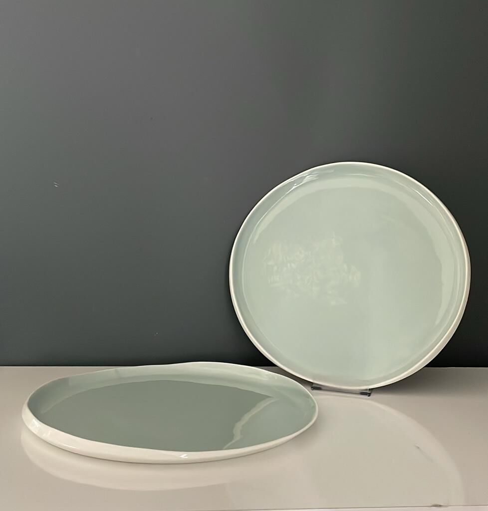 TANTİTONİ SKY MAVİ PORSELEN 2 Lİ SERVİS TABAĞI SETİ 28,7 CM