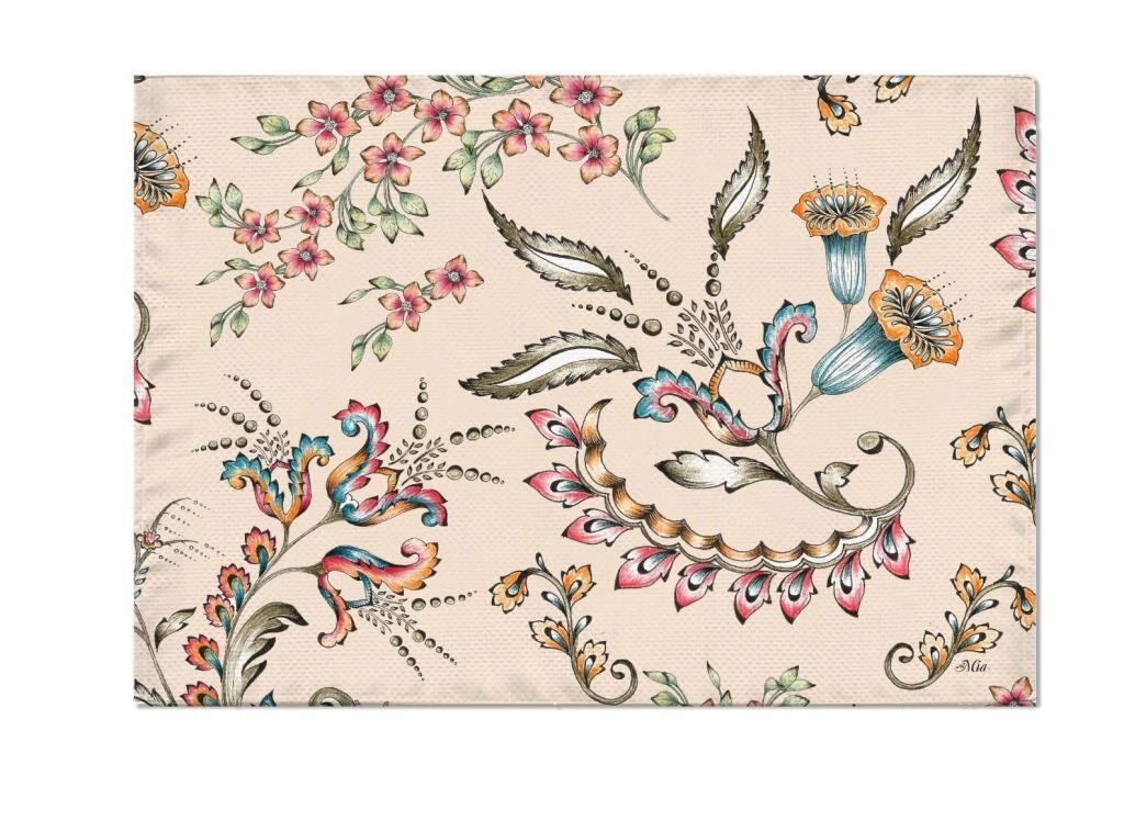 THE MİA FLOWER2  6 LI AMERİKAN SERVİS SET 50*35 CM