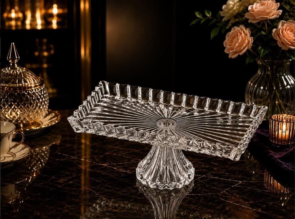 ROYKING JTELE DİKDÖRTGEN AYAKLI SUNUM TABAĞI 29X15 CM