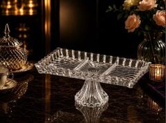 ROYKING JTELE DİKDÖRTGEN AYAKLI BÖLMELİ SUNUM TABAĞI 29X15